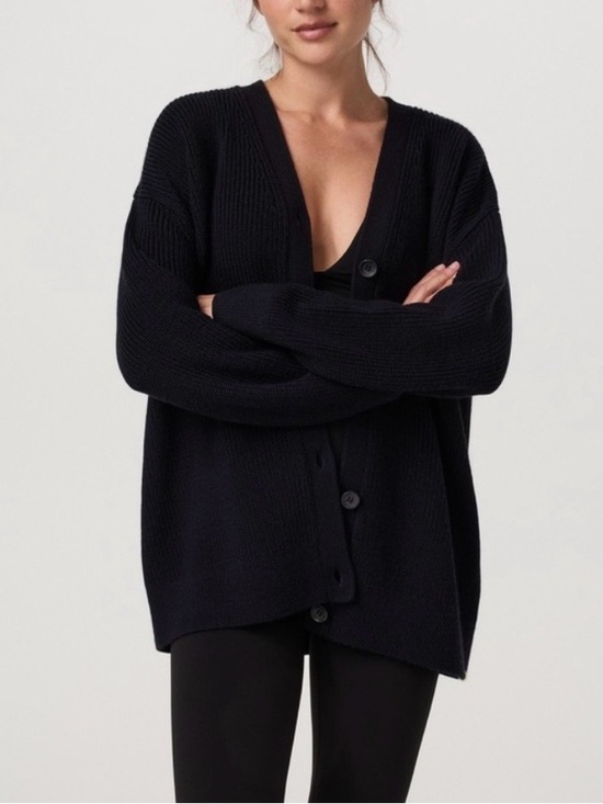 Vuori Tops - Vuori Alps Boyfriend Cardigan Black Sz. Small